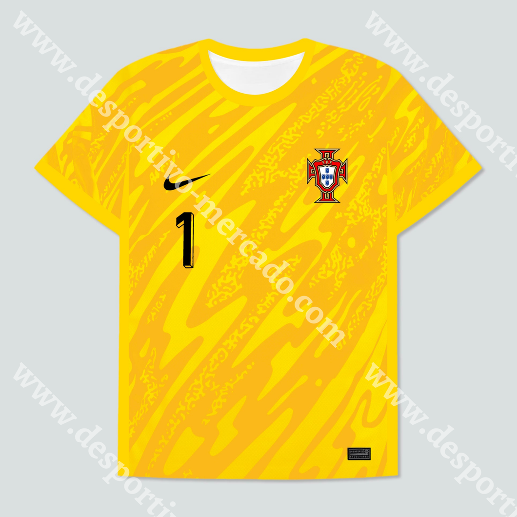 Camisola Guarda-Redes Amarela Portugal Euro 2024 S Camisola Futebol