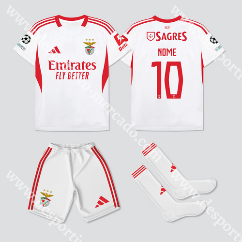 NOVO KIT CRIANÇA 3º EQUIPAMENTO SL BENFICA 25/26