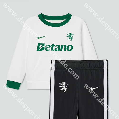 NOVO FATO TREINO CRIANÇA NIKE BRANCO SPORTING CP 25/26 1-2 Anos