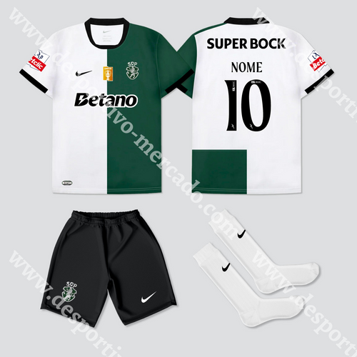 NOVO KIT CRIANÇA STROMP SPORTING CP 25/26